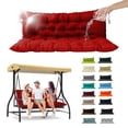thumbnail image 1 of SDJPOI Porch Swing Replacement Cushion, 4" Thick Waterproof 2-3 Seater Bench Cushion with Backrest, Outdoor Swing Cushions for Outdoor Furniture（Red,40*40in）, 1 of 6
