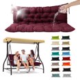 thumbnail image 1 of SDJPOI Porch Swing Replacement Cushion, 4" Thick Waterproof 2-3 Seater Bench Cushion with Backrest, Outdoor Swing Cushions for Outdoor Furniture（Wine Red,60*40in）, 1 of 6