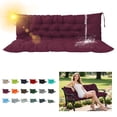 thumbnail image 1 of SDJPOI Swing Replacement Cushion for Outdoor Bench, 4" Thick Waterproof 2-3 Seater Garden Porch Seat Cushion with Backrest, Outdoor Swing Cushions for Outdoor Furniture (Wine Red,70*40in), 1 of 6