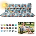 thumbnail image 1 of SDJPOI Swing Replacement Cushion for Outdoor Bench, 4" Thick Waterproof 2-3 Seater Garden Porch Seat Cushion with Backrest, Outdoor Swing Cushions for Outdoor Furniture (Fresh Summer,70*40in), 1 of 5