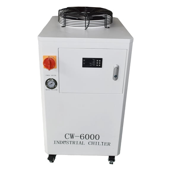 SDKEHUI Industrial Water Chiller CW6000 1500W Compressor 65L/min Flow 15L Tank for CO2 Laser Engraving Cooling System Efficient Performance
