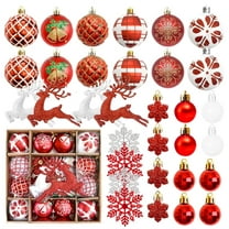 SDKL 45pcs Christmas Ball Ornament Set, Christmas Tree Ornaments For Christmas Tree Decoration Multicolor Shatterproof Christmas Balls For Holiday Party Wreath Garland Home Interior Decoration Gifts