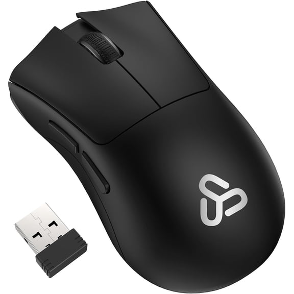 SDLOGAL 2.4G Wireless Mouse, 1200 DPI Mobile Optical Cordless Mouse with USB Receiver, 24-Month Battery Life, Ambidextrous PC/Mac/Laptop (Black)