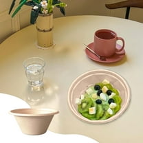 SDNALL Paper Bowls Disposable, Straws Paper Disposable, one Times Bowl Greek Cold Extract ins Yogurt Bowl Paper Bowl Shaved Ice Bowl Sponge Ice Bowl Straw Hats Bowl