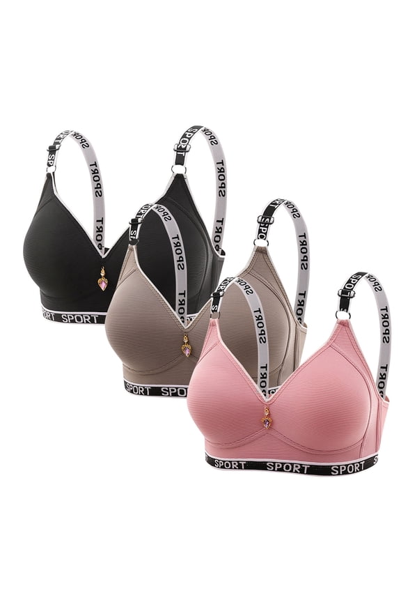 3-Pack Maternity Sleep Bras for Women, Wireless Nursing & Sleeping Bra Set, Soft Seamless Underwear for Comfort and Support