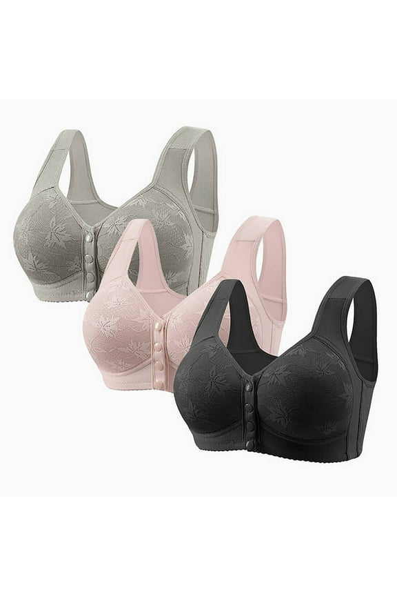 Adjustable Rings for Women's Underwear and Bras, Non-Magnetic and Wire-Free for Comfort, Gathered Lace Design with Thin Cups, 5-Pack for Everyday Wear