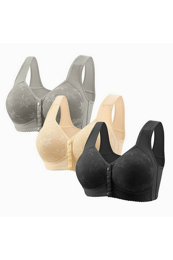 Adjustable Rings for Women's Underwear and Bras, Non-Magnetic and Wire-Free for Comfort, Gathered Lace Design with Thin Cups, 5-Pack for Everyday Wear
