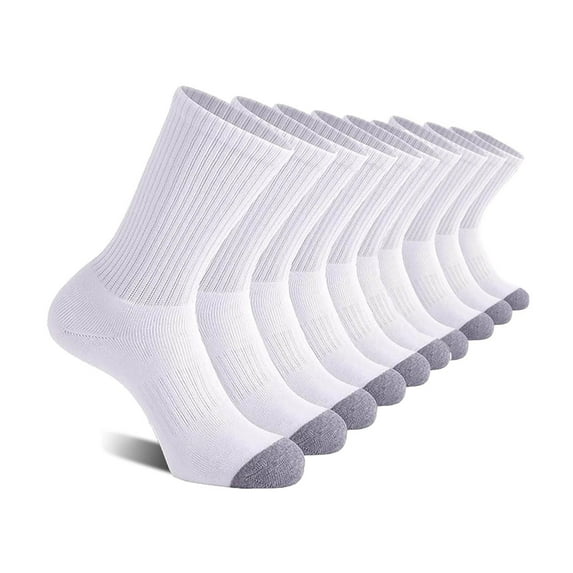 SDNall Athletic Socks Men 5 Pairs Cotton Cushion Running Socks Performance Breathable Outdoor Sports Socks for Men Women Sweat-Absorbing Breathable and Outdoor Socks (S,White)