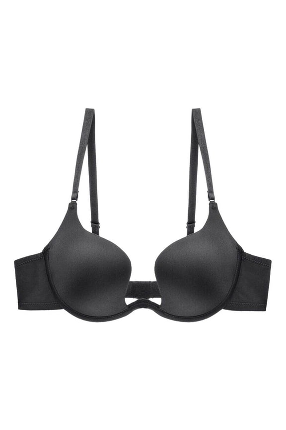 Backless Bra for Women, Seamless Push-Up with U-Shaped Back Design, Invisible Everyday Underwear in Nude