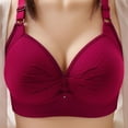 thumbnail image 1 of SDNall Bras for Women 2024 Printing Gathered Together Large Size Daily Bra Underwear No Rims Underwire Everyday Bra Plus Size, 1 of 9