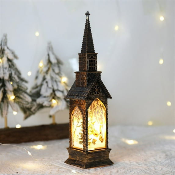 SDNall Christmas Decorations for the Home, Night Lights Plug in, Night Light Plug in, Christmas Decoration Wind Light Light House Decoration Creatives Candle Night Light Christmas Decoration