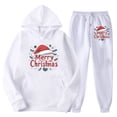 thumbnail image 1 of SDNall Christmas Sweatshirts for Women, Sweatpants for Women with Pockets, Sweatpants Set for Women, Women Christmas Printed Pocket Drawstring Sweatpants Long Sleeve Hooded Sweatshirt Set, 1 of 2