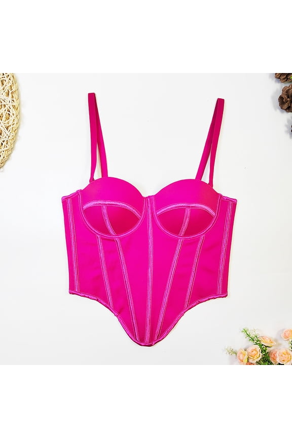 Corset for Women with Suspenders and Fishbone Boning, Irregular Hem Design for Waist Training, Shapewear and Layering