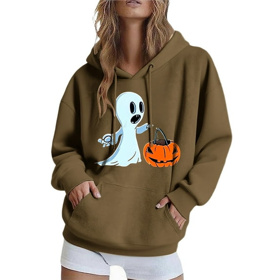 SDNall Cute Hoodies,Women Pattern Hoodie Girl Colorful Personalized Cartoon Sweatshirt Kawaii Long Sleeve Harajuku Streetwear