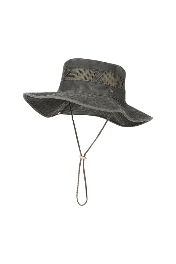 Fishing Hat Temperament Ventilate Versatile Warmth Solid Color Drawstring Fisherman Hat