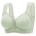 thumbnail image 1 of SDNall Front Closure Bra for Women, Wirefree Plus Size Side Smoothing Everyday Underwear with Adjustable Straps in Apricot, 1 of 7