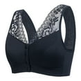 thumbnail image 1 of SDNall Front Closure Bra for Women Wireless Bralette with Lightly Lined Cups and Breathable Fabric for Plus Size Comfort in Beige, 1 of 2