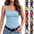 thumbnail image 1 of SDNall Girls Ribbed Spaghetti Strap Tank Top, Slim Fit Stretch Camisole Top for Summer Daily Wear, Beach Casual Round-Neck Layering Basic Vest 3-13 Years, 1 of 8
