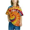 thumbnail image 1 of SDNall Girls Summer Tops Short Sleeve Gradient Print Tops Child Crewneck Summer Casual Loose Tshirt Age:12 Years, 1 of 9