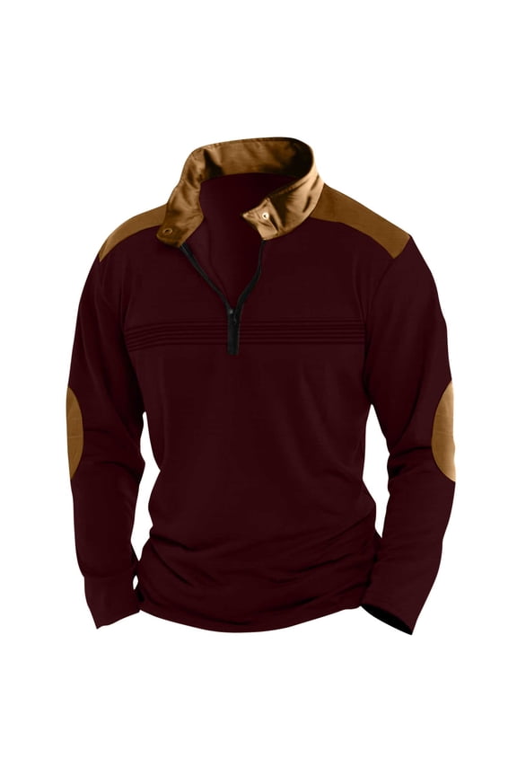 Head Cover for Men, Mens Long Sleeve, Man Leisure Solid Color Hoodless Weave Keep Warm Head Cover Long Sleeves Sweater