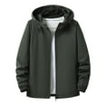 thumbnail image 1 of SDNall Hooded Jackets for Men, Men'S Casual Jacket, Men'S Casual Fashion Solid-Color Long-Sleeve Hooded Zipper Pocket Jacket, 1 of 8