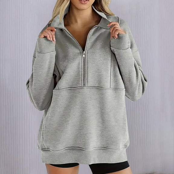 SDNall Hooded Sweater Women, Ladies' Casual Loose Long-Sleeved Color Hooded Sweater with Pockets