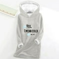 thumbnail image 1 of SDNall Hooded Sweatshirt Women, Long Sweatshirts for Women, Womens Digital Printed Plush and Thickened Fashionable Casual Long Sleeved Hooded Round Neck Sweatshirt, 1 of 3