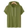 thumbnail image 1 of SDNall Hoodies for Men Casual Solid Fashion Hooded Pullover Short Sleeve Sports Top Mens Hoodie, 1 of 9