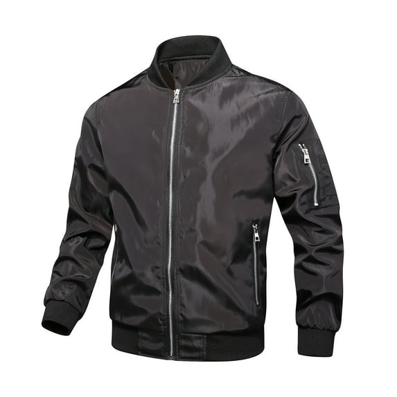 SDNall Jackets for Men, Coats for Men, Suits for Men, Men Casual Zipper Pocket Stand-Up Collar Solid Color Coat Flight Jacket Baseball Suit, Mens Jackets Casual, Mens Coats and Jackets