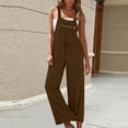 thumbnail image 1 of SDNall Jumpsuit for Women Sleeveless Loose Overalls Rompers Cotton Linen Wide Leg Jumpsuits Rompers for Women, 1 of 9