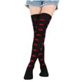 thumbnail image 1 of SDNall Knee High Socks Valentines Day Winter Warm Striped Calf Socks and Knee Socks for Women and Men Universal Socks Mid-Calf Socks Socks (,Black), 1 of 6