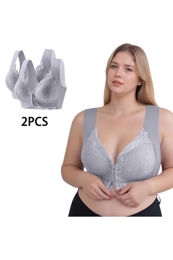 Lace Bra for Women, Wireless Comfort with Patchwork Design for Everyday Wear