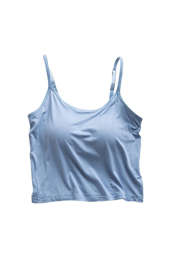 Ladies Camisole and Top with Built-In Padding, Wire-Free Support for Yoga, Sports, and Daily Comfort, Lightweight Soft Polyester Fabric