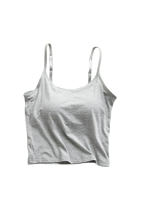 Ladies Camisole and Top with Built-In Padding, Wire-Free Support for Yoga, Sports, and Daily Comfort, Lightweight Soft Polyester Fabric