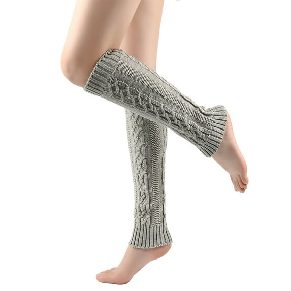 SDNall Leg Warmers for Women Winter Socks Boot Cuffs Crochet Knited Boot Cuffs Topper Socks Cuffs for Women Girls Winter Warm (,Gray)