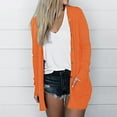 thumbnail image 1 of SDNall Long Cardigans for Women Color Long Sleeve Casual Tops Blouse with Pocket and Button Cardigan (Orange, Sizes S-XXL), 1 of 9