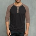 thumbnail image 1 of SDNall Long Shirts for Men, Sports Shirts for Men, Men'S Sports Shirts, Men'S Fashion Color Blocked Long Sleeve Round Neck Sports Fitness Blouses Shirts, Long Sleeve Tee Shirts for Men, 1 of 7