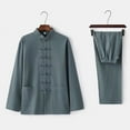 thumbnail image 1 of SDNall Long Sleeve Shirts for Men, Mens Long Sleeve Shirts Casual, Summer Long Sleeve Shirts for Men, Men'S Fashion Comfy Solid Long Sleeve Turndown Collar Regular Casual Set, 1 of 8