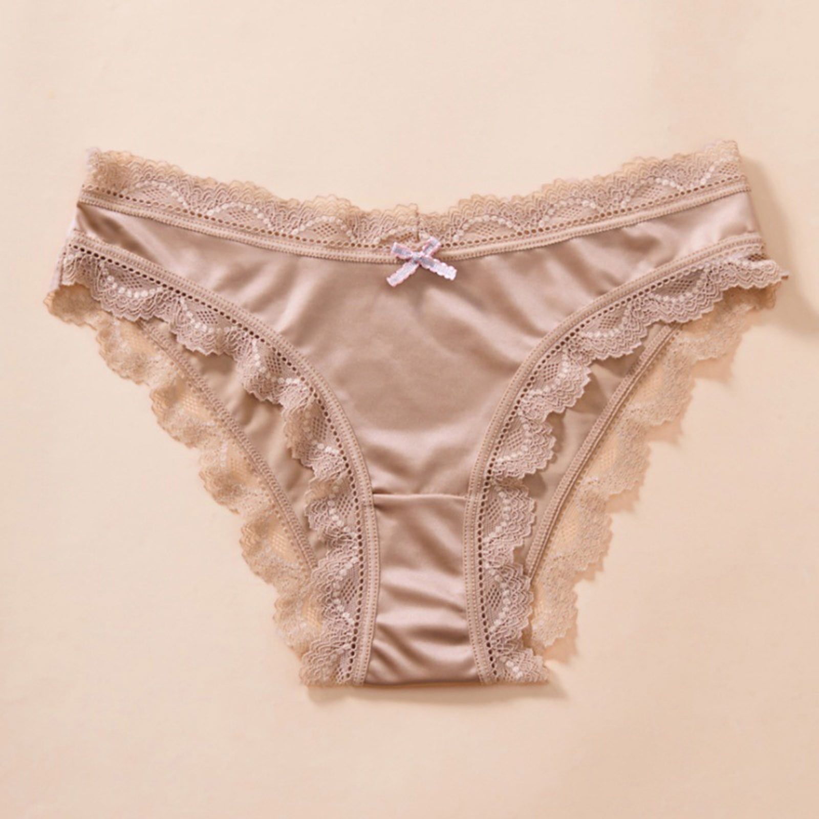 SDNall Low Waist Briefs for Women with Lace Stitching and Cotton Crotch ...