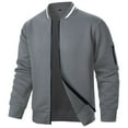 thumbnail image 1 of SDNall Men'S Cardigan Sweaters, Men'S Jackets for Winter, Long Jacket for Men, Men'S Solid Color Zipper Cardigan Long Sleeved Stand Up Collar Jacket Top, Long Cardigan for Men, 1 of 6