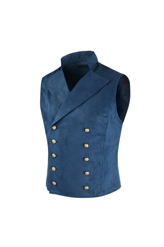 Men'S Thin Velvet Suede Velvet Suit with Metal Buttons for Business and Climbing Outdoor Activities