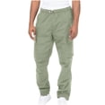 thumbnail image 1 of SDNall Men Solid Casual Multiple Pockets Outdoor Fitness Pants Cargo Pants Trousers, 1 of 9