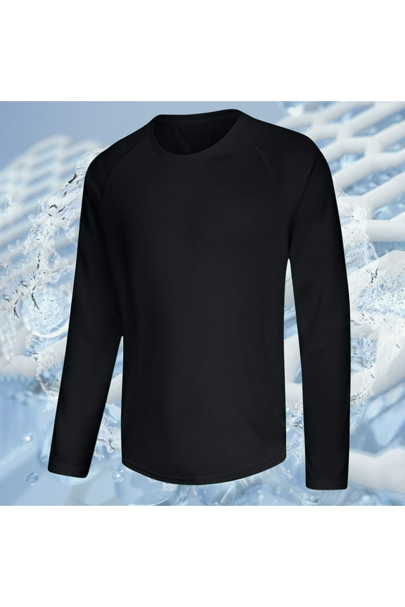Men's Long Sleeve Outdoor Base Layer Shirt, Breathable Sun Protection Shirt with Moisture Wicking, Comfortable Fit for Training and Casual Wear to Be You