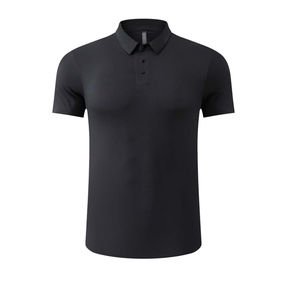 SDNall Men's Short Sleeve T-Shirt, Moisture Wicking Quick Dry Fabric, Casual Lapel Collar Top for Outdoor Activities and Daily Wear, Lightweight and Breathable