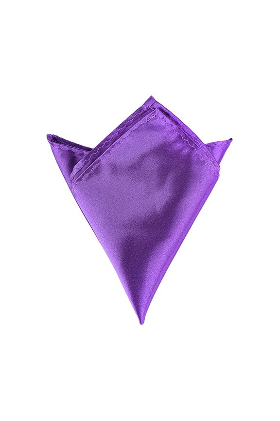 Men's Solid Color Pocket Square, Formal Suit Handkerchief for Weddings, Shiny Cravat Accessory, Classic Fold for Blazer