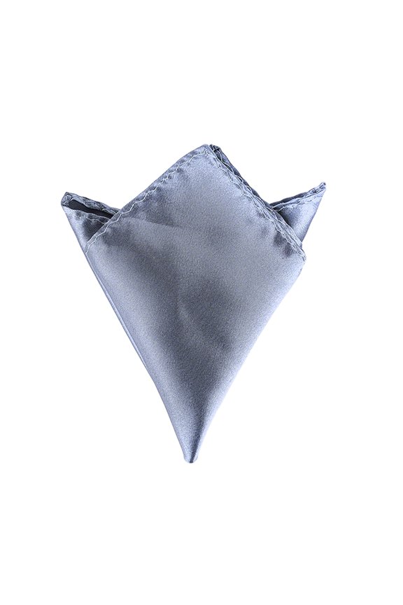 Men's Solid Color Pocket Square, Lustrous Formal Handkerchief with Classic Fold for Suit or Blazer