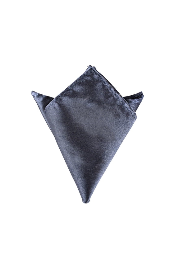 Men's Solid Color Pocket Square, Lustrous Formal Handkerchief with Classic Fold for Suit or Blazer