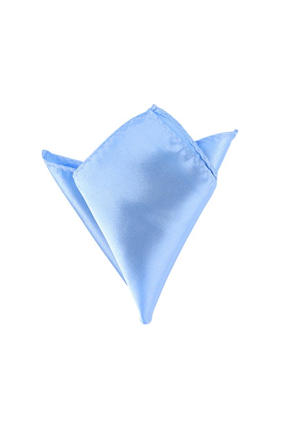 Men's Solid Color Pocket Square, Lustrous Formal Handkerchief with Classic Fold for Suit or Blazer