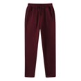 thumbnail image 1 of SDNall Mens Fashion Drawstring Elastic Waist Solid Color Casual Sweat Length Pants, 1 of 9