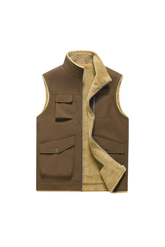 Mens Jackets for Winter, Mens Work Jacket Standing Collar Multiple Pockets Outdoor Photography and Sports Jacket Coat